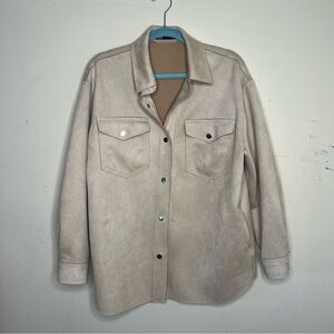 Oversized Zara Shacket Faux Suede